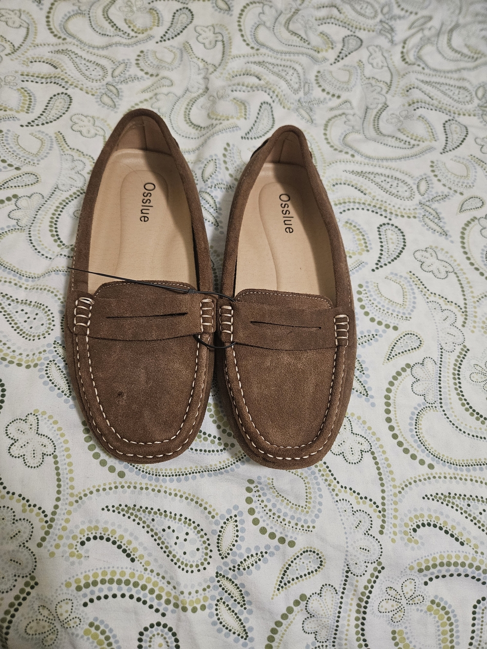 Osslue Brown Suede Penny Loafers